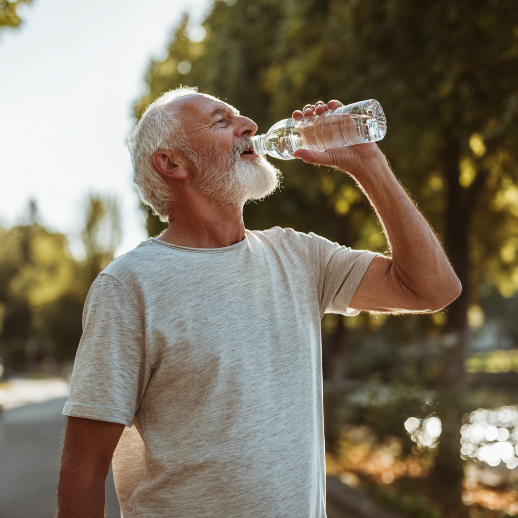 Happy middle-aged Ukrainian woman preparing a colorful, balanced meal in a bright kitchen, smiling while arranging fresh vegetables and healthy ingredients